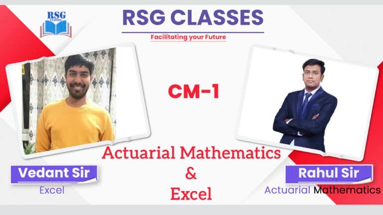 "RSG Classes: Actuarial Mathematics & Excel - Enhance your skills Course."