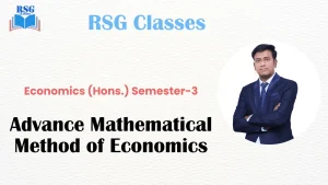 Advance mathematical method of economics