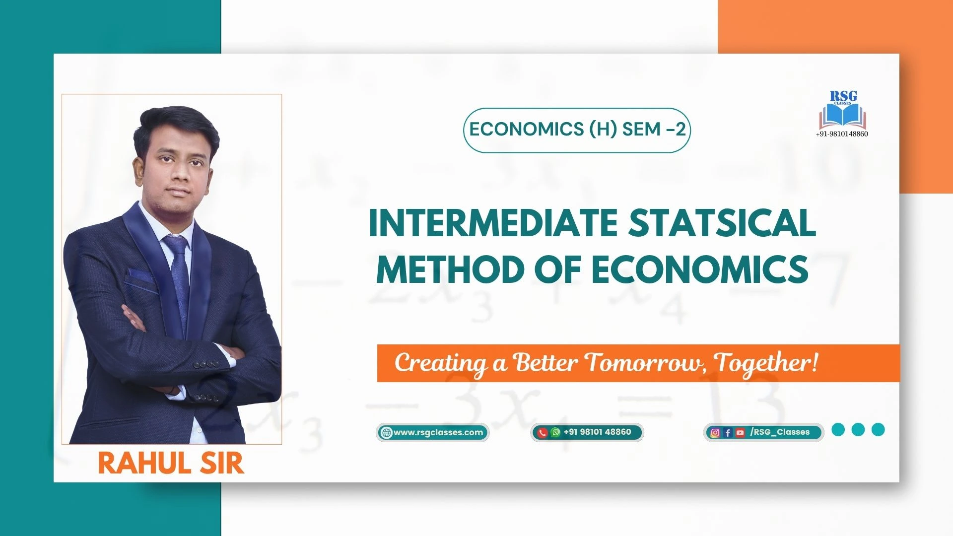 Intermediate Statistical Method of Economics
