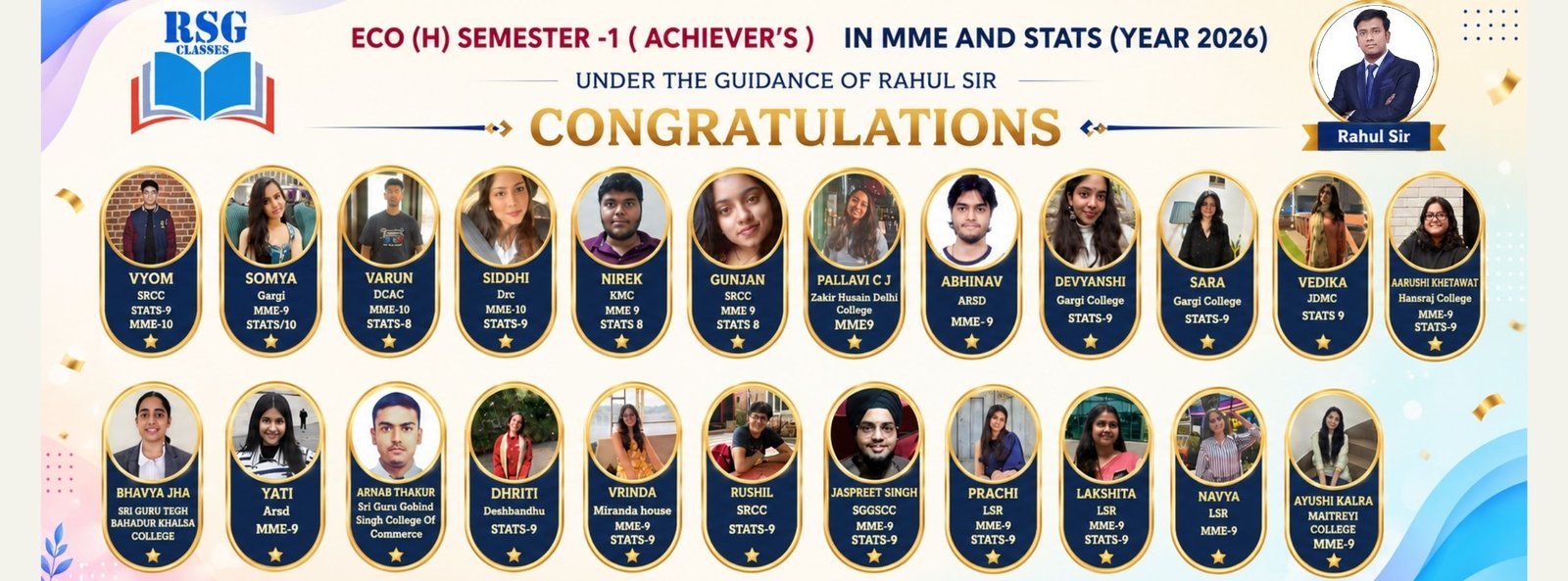 Eco Hons Sem 1 topper